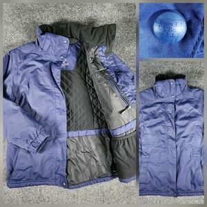 L.L. Bean Primaloft Utility‎ Jacket Field Coat Men's Small Navy Blue Full Zip